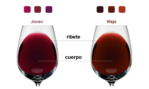 color del vino